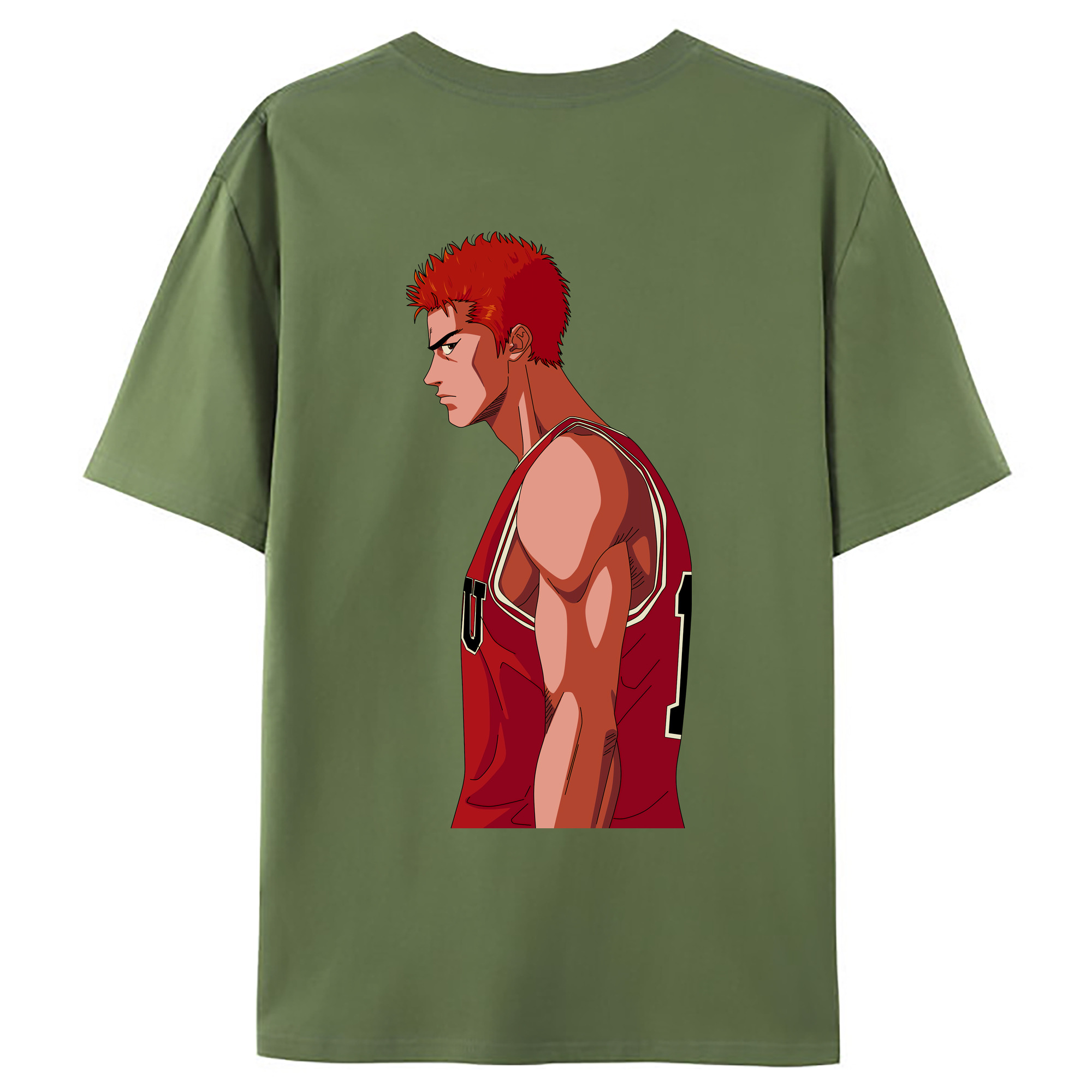 （画像用） SLAM DUNK／スラムダンク 綿100％ メンズ半袖Tシャツ（バックプリント） 通気性